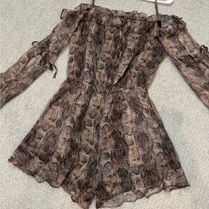 Romper Snakeskin Pattern Sz One Size